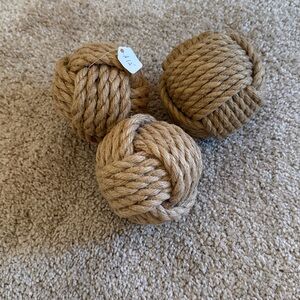 Tan Spherical Rope Accents Decor
